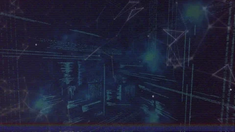 Animation of purple pattern, connections and data processing Stock Footage 330659472