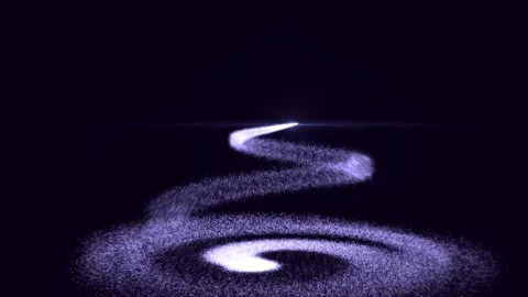 Animation with purple shape lines on a dark background. Stock Footage 166171874