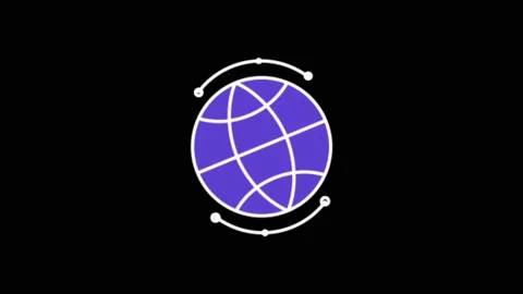 Animation purple world object isolate for infographic texture isolate. 	 Stock Footage 218423151