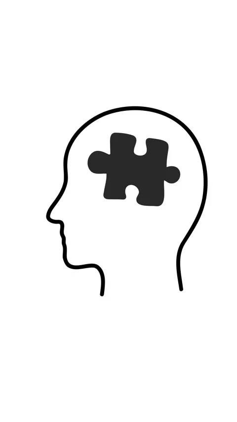 Animation puzzle pieces building ideas inside mind doodle style concept Video stock 345582183