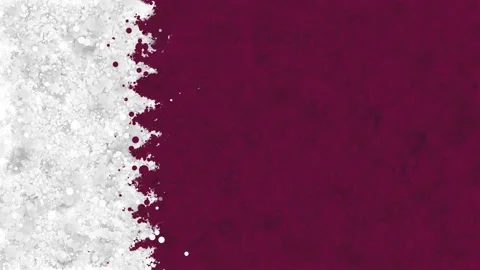 Animation of the Qatar flag emerging from a cloud of colored particles Stock Footage 163944244