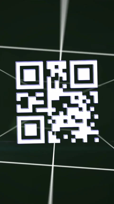 Animation of qr code and data processing over dark background Stock Footage 321265588