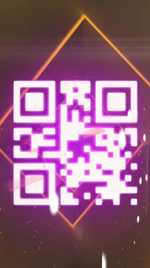 Animation of qr code and rhombus pattern and multiple infographic interface in Stock Footage 321991075