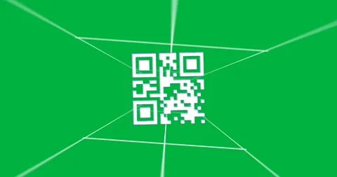 Animation of QR code flashing data scanning and processing Stock Footage 324947249
