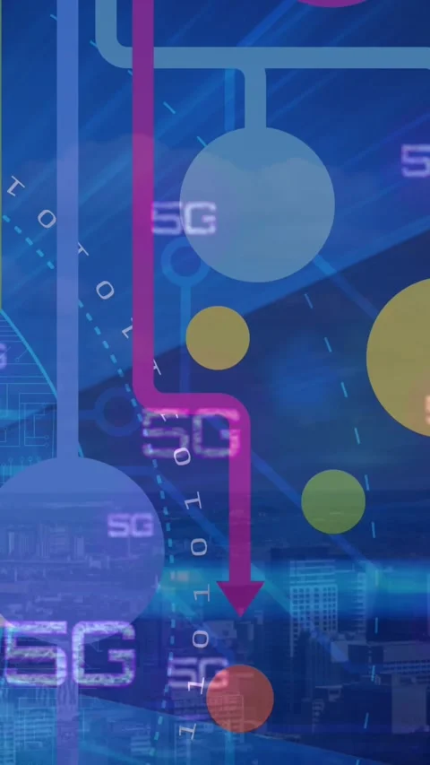 Animation of qr code over servers Video stock 344745482