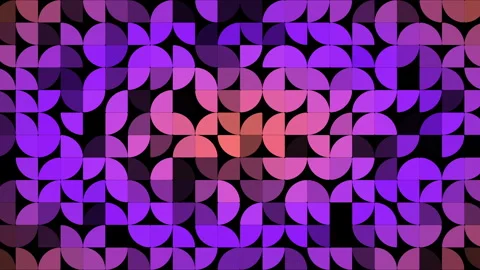 Animation of quarter circle pattern with opacity and rotation effects Stock Footage 245301569