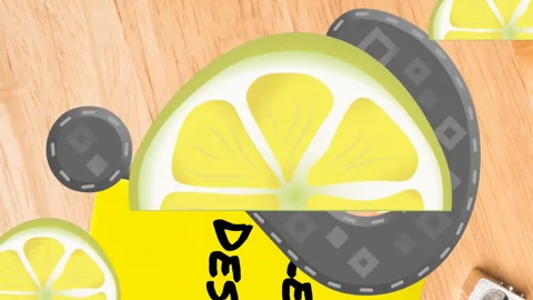 Animation of question mark and lemons over school items and keep your desk clean Stock Footage 312304250