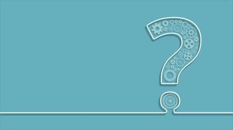 Animation of Question mark from gears Vídeos de archivo 68079818