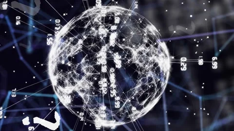 Animation of question mark icons over network of connections and data processing 動画素材 312354015