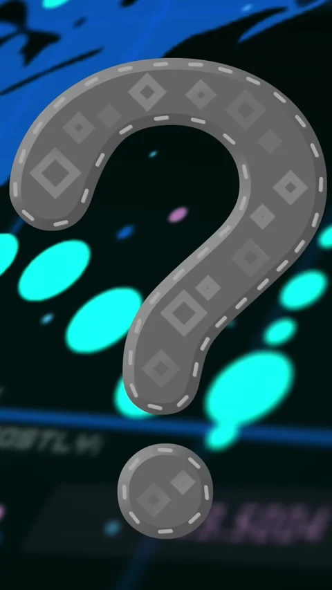 Animation of question mark over data processing 動画素材 319458345