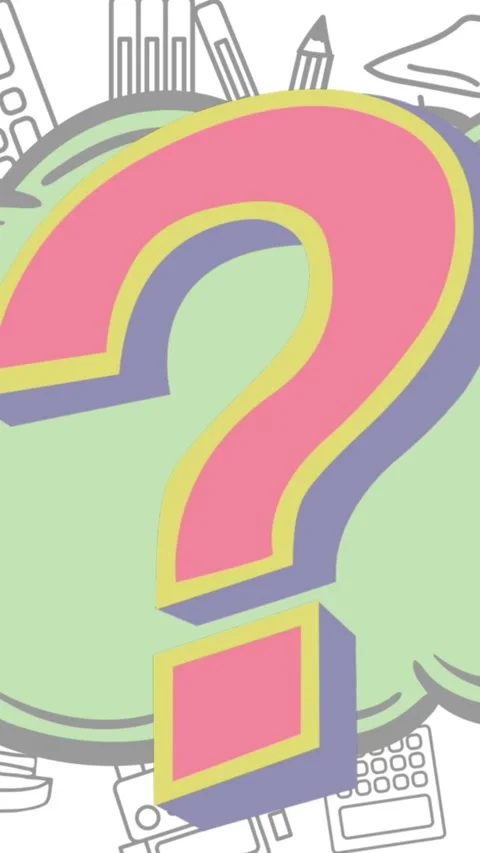 Animation of question mark over icons on white background Stock Footage 342642501