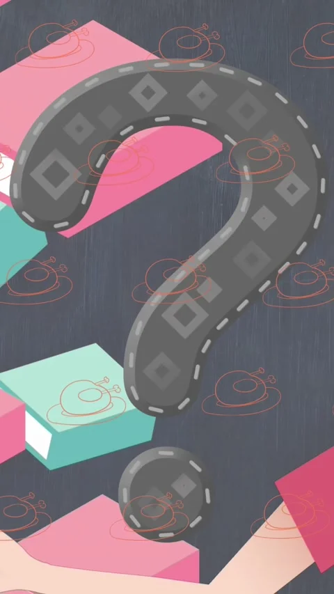 Animation of question mark over teacher and books icons Stock Footage 344594352