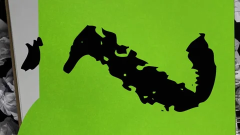 Animation of question mark in speech bubble over notebook Video stock 312320562