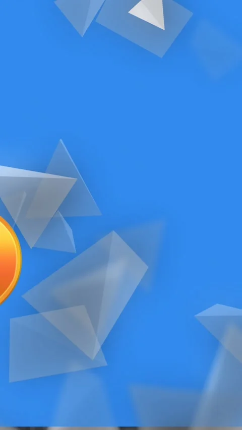Animation of question mark symbol over 3d triangles against blue background Stock Footage 343902175