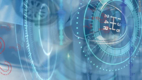 Animation of question marks, data processing and gear over cars Stock Footage 312906293