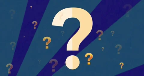 Animation of question marks over national mentoring month Stock Footage 329579499
