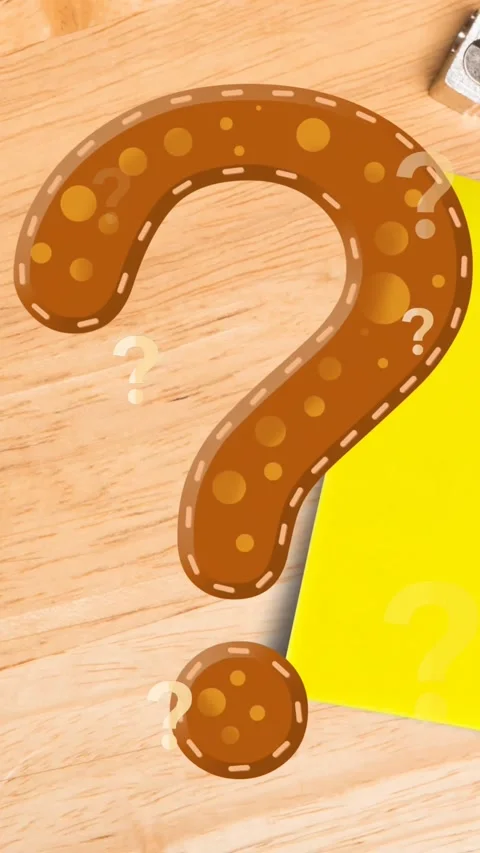 Animation of question marks over school items Stock Footage 344524760