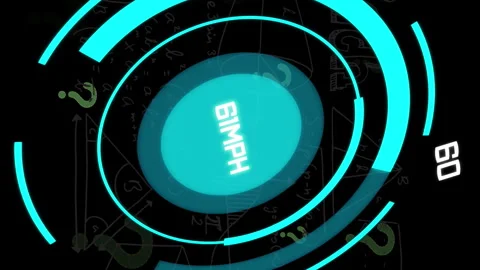 Animation of question marks over scope scanning with data processing on black Stock Footage 312830604
