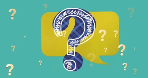 Animation of question marks over speech bubble 動画素材 330780112