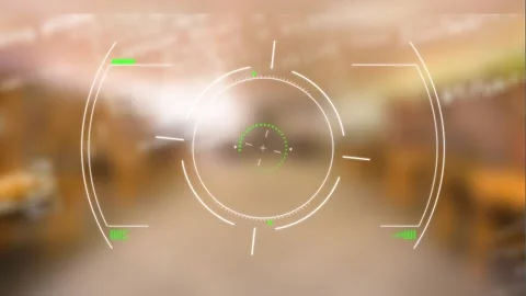 Animation of radar and glitch technique, programming language over abstract Stock Footage 328256868