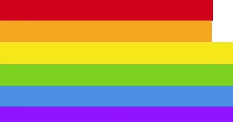 Animation of rainbow heart over rainbow stripes Stock Footage 329846629