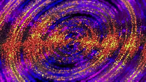 Animation of a Rainbow Tunnel with Small Shimmering Glitter Particles 02. 4K Video stock 295749005