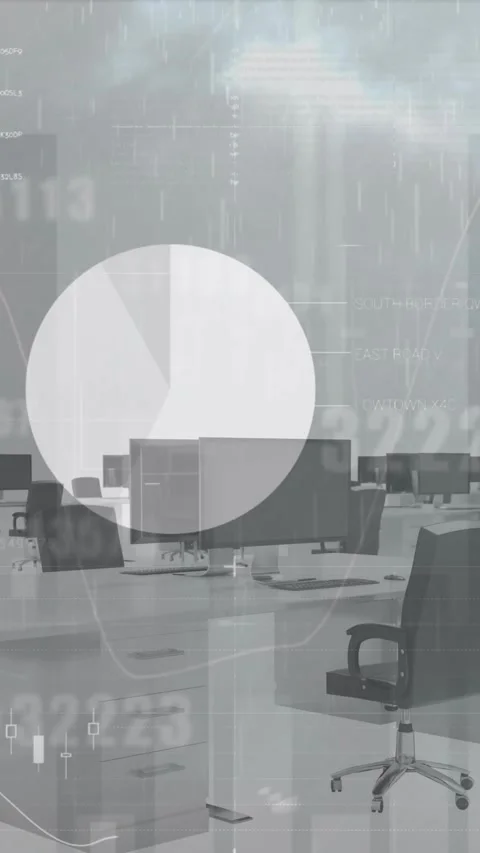 Animation of rainfall effect over data processing and changing numbers against Stock Footage 343721390