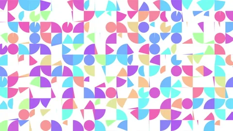 Animation of random colorize shapes transitions pattern Stock Footage 268328455