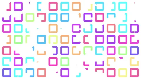 Animation of random colorize squares pattern on white background Stock Footage 268329360