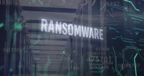 Animation of ransomware text and numbers... | Stock Video | Pond5