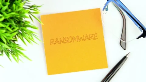 Animation of the RANSOMWARE text. Learn about the latest technology concepts Stock Footage 297450478