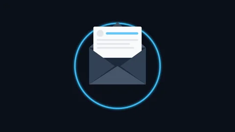 Animation of reading an envelope and closing it again with alpha background Видео 335796986
