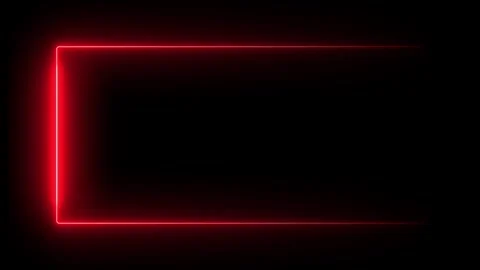 Animation of rectangle glowing neon frame background. Neon abstract rectang.. Stock Footage 308016891