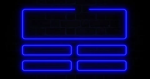 Animation rectangle line glow light blue Stock Footage 328618345