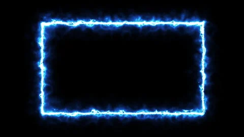 Animation of rectangle shape frame neon glowing Stock Footage 296340808