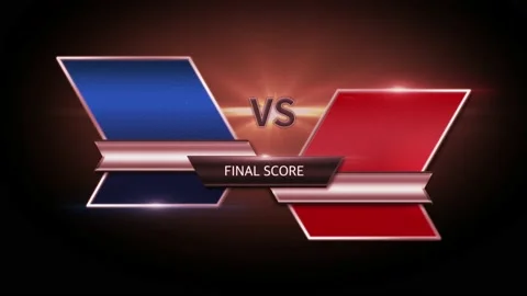Animation red and blue statistics template for football world cup. Stock Footage 219838156