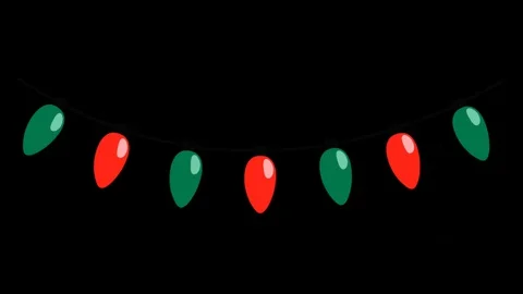 Animation red and green Light Garland. Stock Footage 128418778