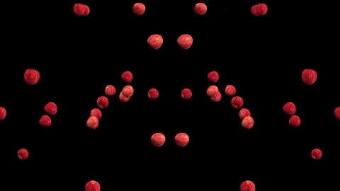 Animation of red apples Stock Footage 255796238