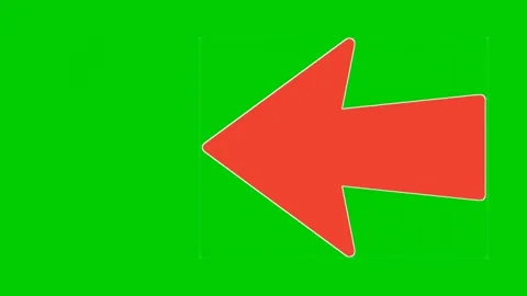 Animation Red Arrow sign symbol on green... | Stock Video | Pond5