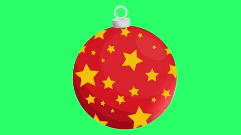 Animation red ball on green screen. Stock Footage 259603615