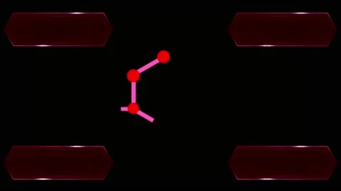Animation red cell science object on black background. Stock Footage 218423336