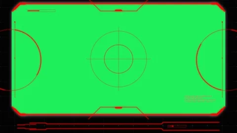 Animation red circle for scanning targets with green space. Stock Footage 142774980