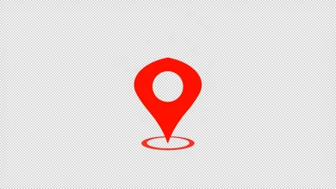 Animation of the red GPS icon. Stock Footage 276343501