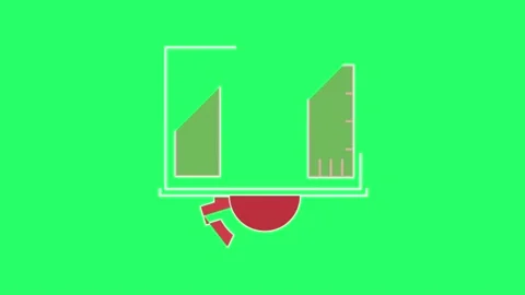 Animation red graph object for infographic texture on green screen. 	 Stock Footage 218115989