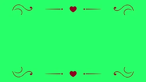 Animation red hand draw frame with green background.  Stock Footage 219195353