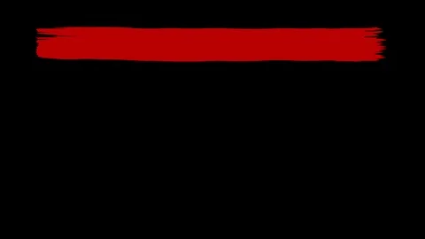 Animation of red hand-painted zigzag brush strokes Stockbeeldmateriaal 112018229