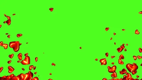 Animation of red hearts. Video stock 117071872