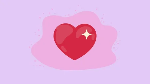 Animation of red hearts icons on red background Day Background - Loopable Stock Footage 336562847