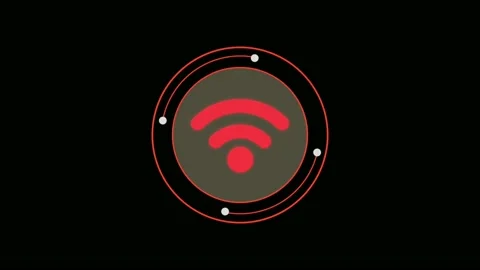 Animation red icon HUD isolate on black background.  Stock Footage 231672422