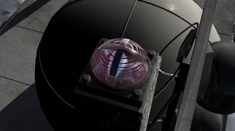 Animation of red light blinking on ice station while being sunk in sea Stock Footage 67554297